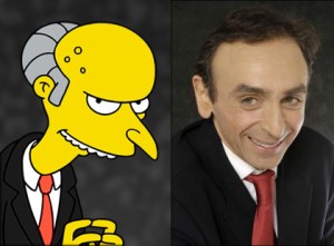 Zemmour ressemble à Mr Burns